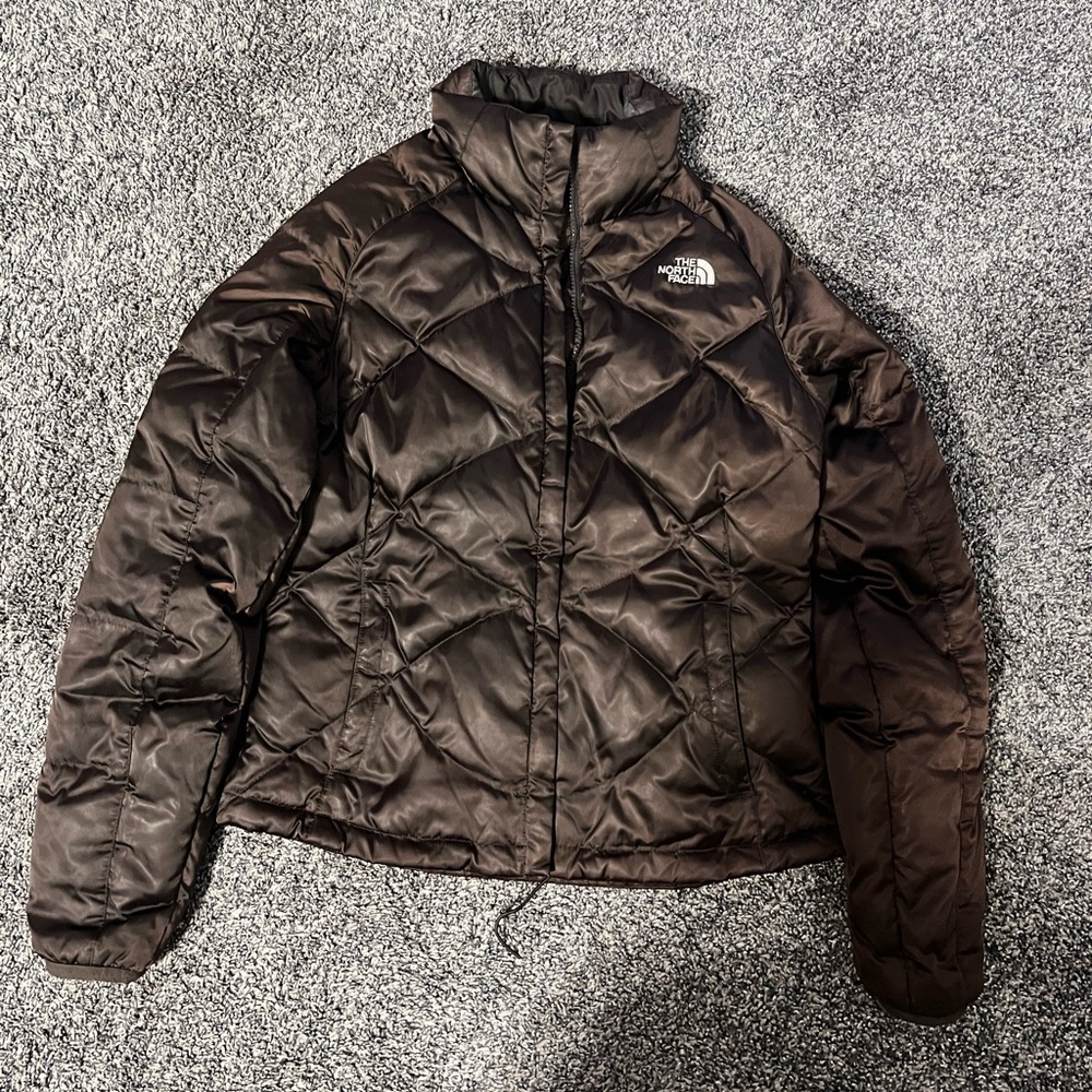 Brown North Face puffer